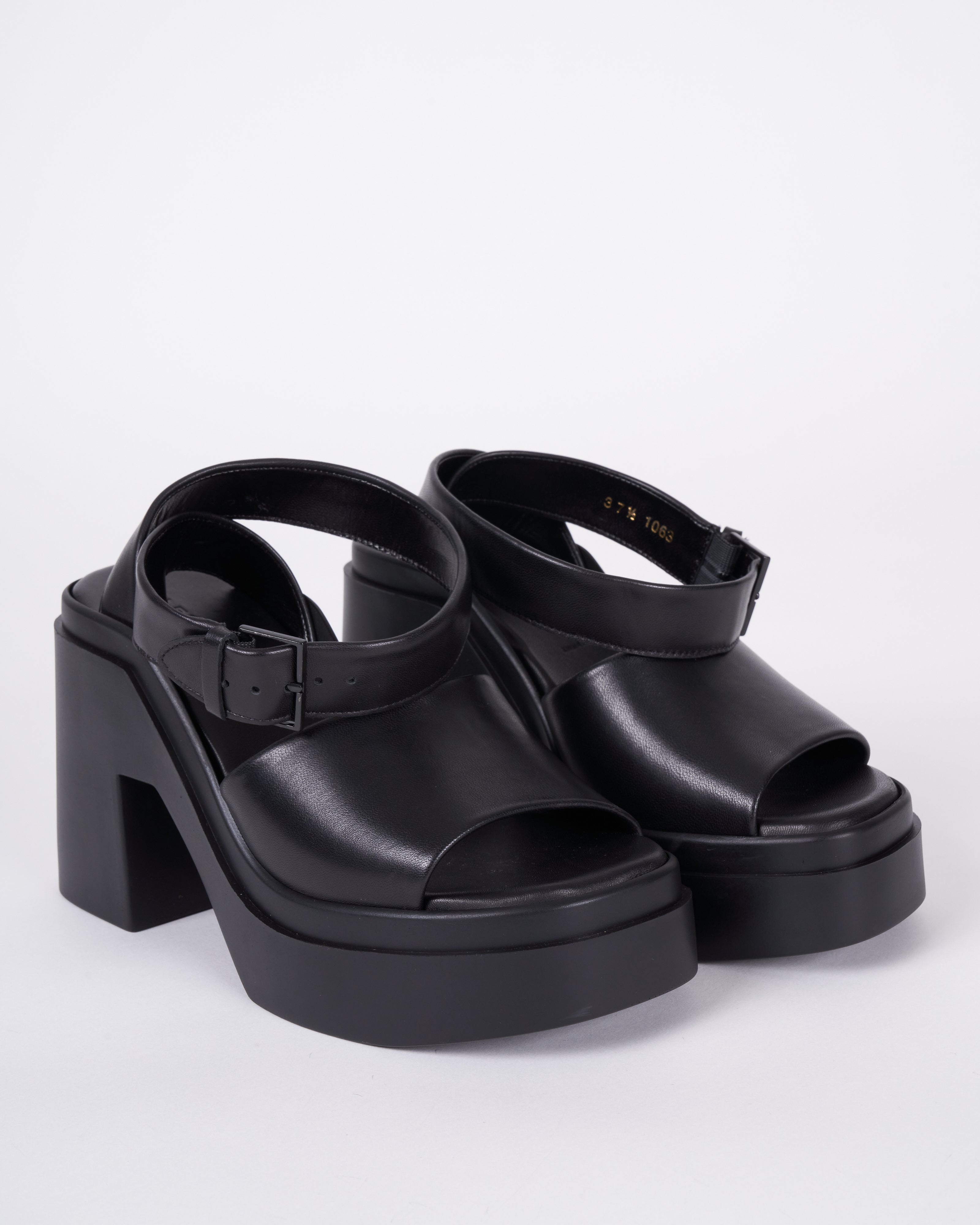 Buy TRUFFLE COLLECTION Black Womens Party Wear Buckle Closure Heeled Sandals  | Shoppers Stop