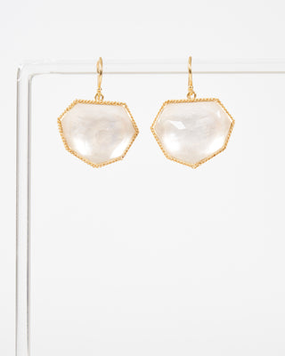 rock crystal earrings - gold