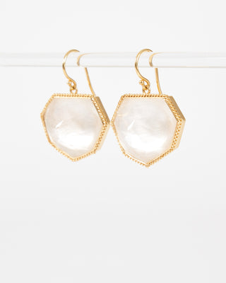 rock crystal earrings - gold