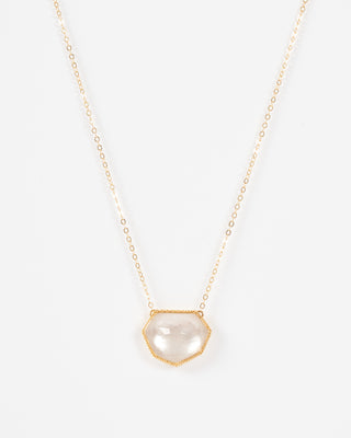 rock crystal necklace - gold