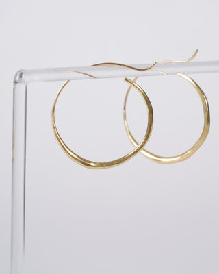 18k spiral hoop earrings - gold