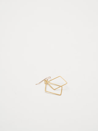 double origami earring - gold