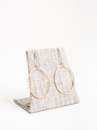 hammered gold oval hoops