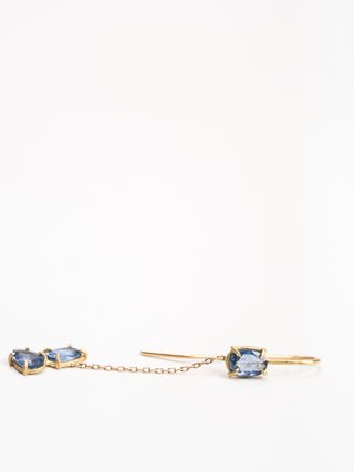 blue sapphire gem drop earrings