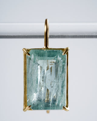 aquamarine cubist cut earrings