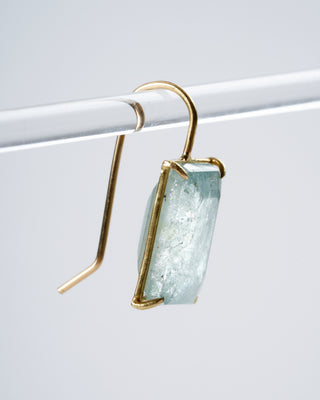 aquamarine cubist cut earrings