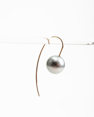gray pearl earring