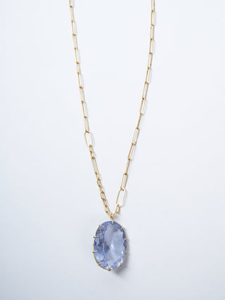 large lavender beryl gemstone necklace