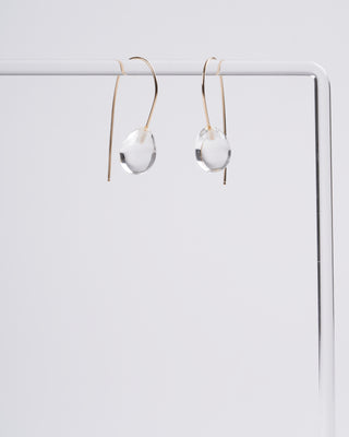 rock crystal egg drop earrings