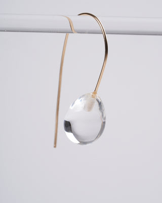 rock crystal egg drop earrings