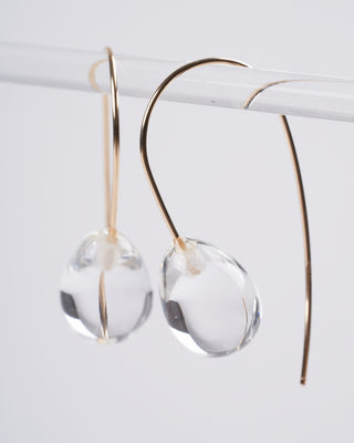 rock crystal egg drop earrings