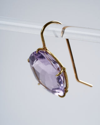violet amethyst petal earring