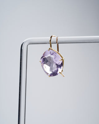 violet amethyst petal earring