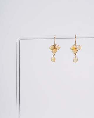 yellow opal mini florette earrings