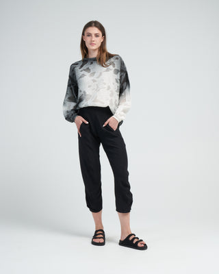 round neck in filcoup with knitted edges - husky