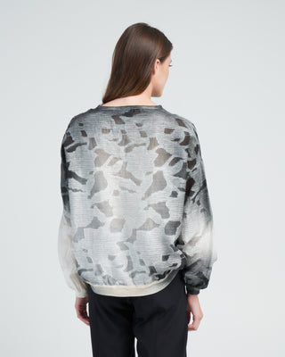 round neck in filcoup with knitted edges - husky