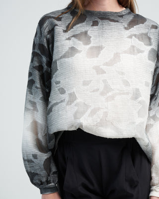 round neck in filcoup with knitted edges - husky