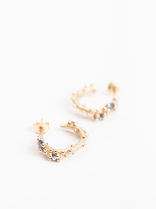 sapphire and diamond encrusted hoops