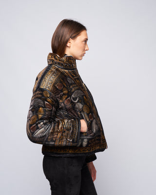 reversible padded jacket - onyx/ gold