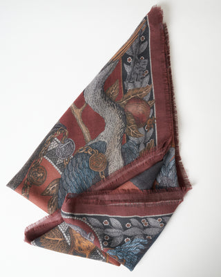cave canem cashmere scarf - terracotta