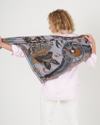 silk scarf 90 x 90 cm - heather/fawn
