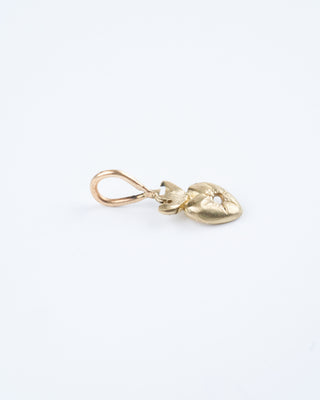 sacred heart amulet charm - 14k yellow gold
