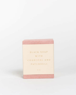 black soap with charcoal & patchouli bar soap