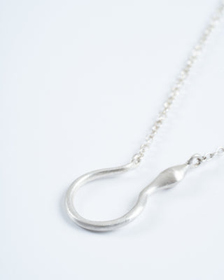 sapera charm holder necklace - silver