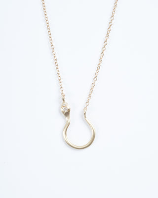 sapera diamond charm holder necklace - gold