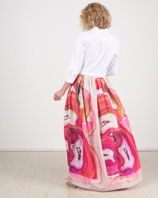 jinny long dress - pink agatha print