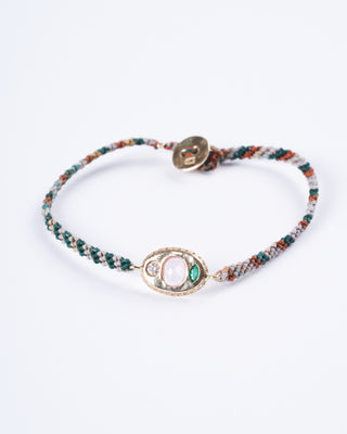 boyzie bracelet multi with diamond - multi nylon and stone