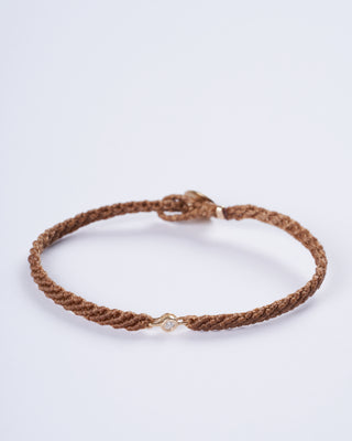 classic diamond bracelet in toffee - toffee nylon and stone
