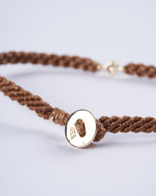 classic diamond bracelet in toffee - toffee nylon and stone