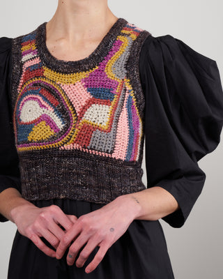 bette dress with crochet vest