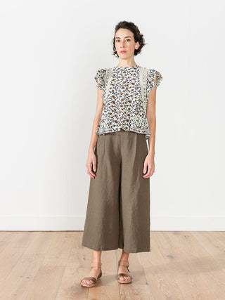 khloe top - crema print