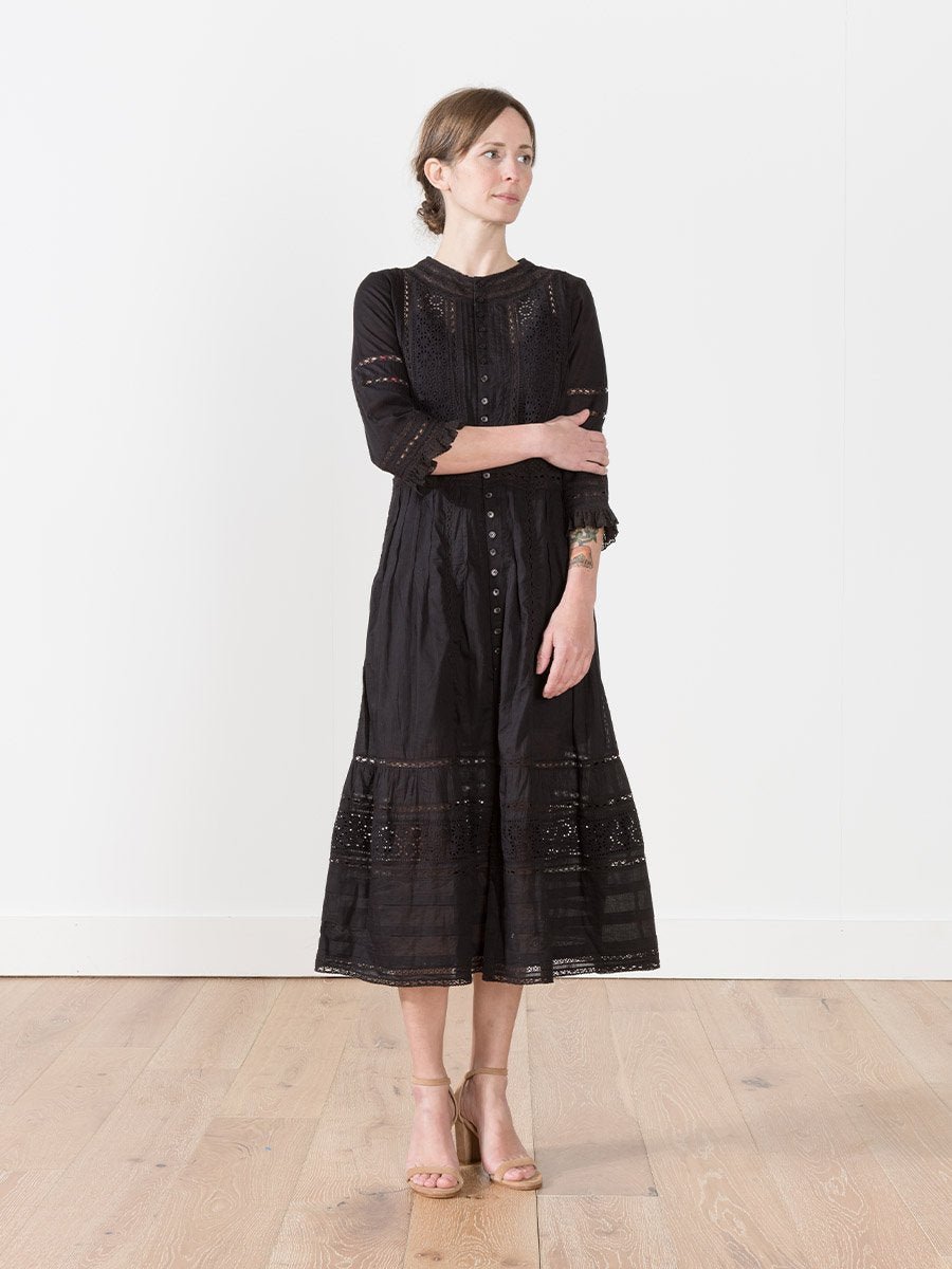 lace maxi dress black Sea Sevi in a mock neckline (with Color:MAUVE MULTI Short Sleeves Shirt She is Clothed with