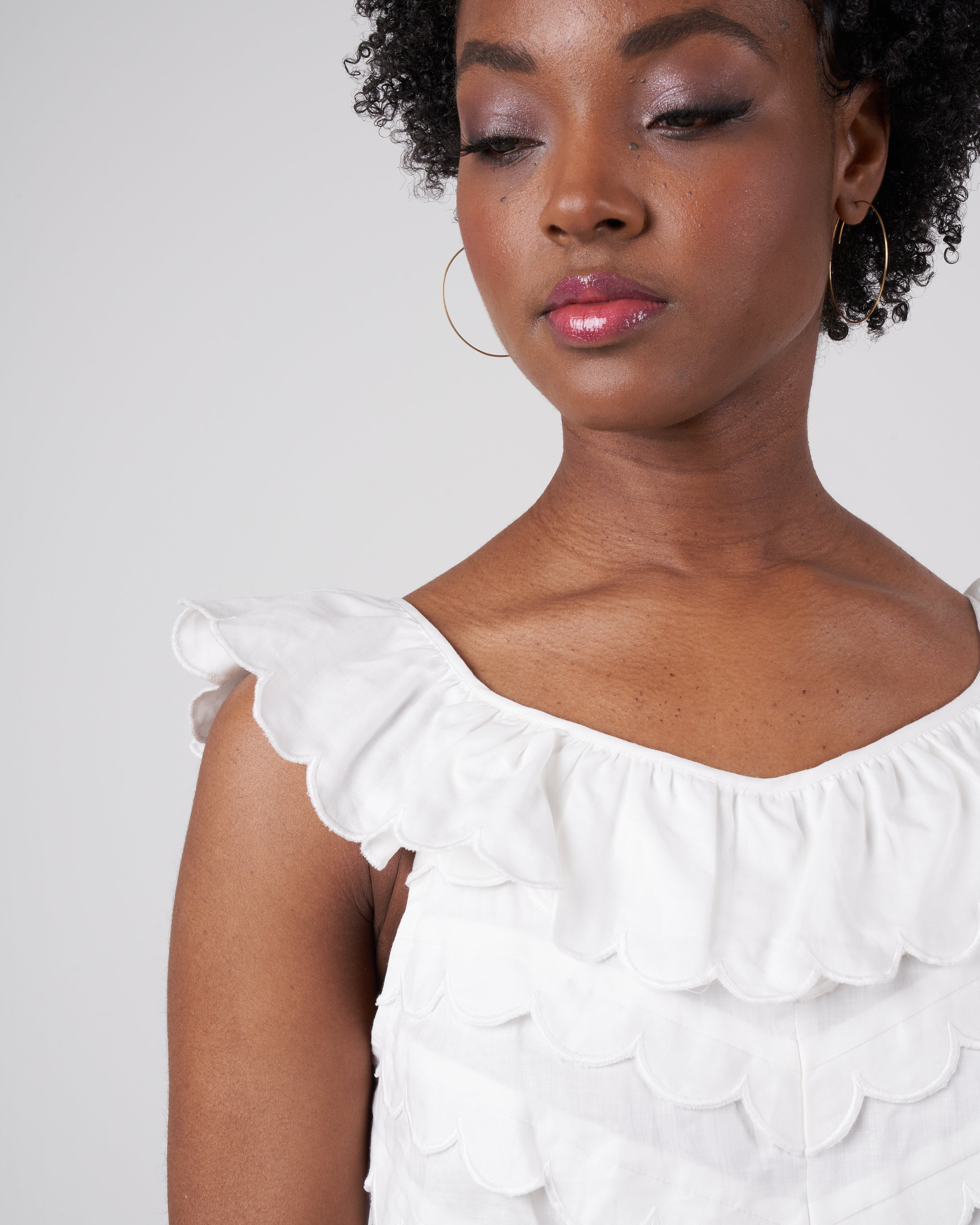 Sea Shannon Scallop Dress White