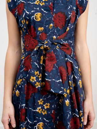 willow belted midi dress