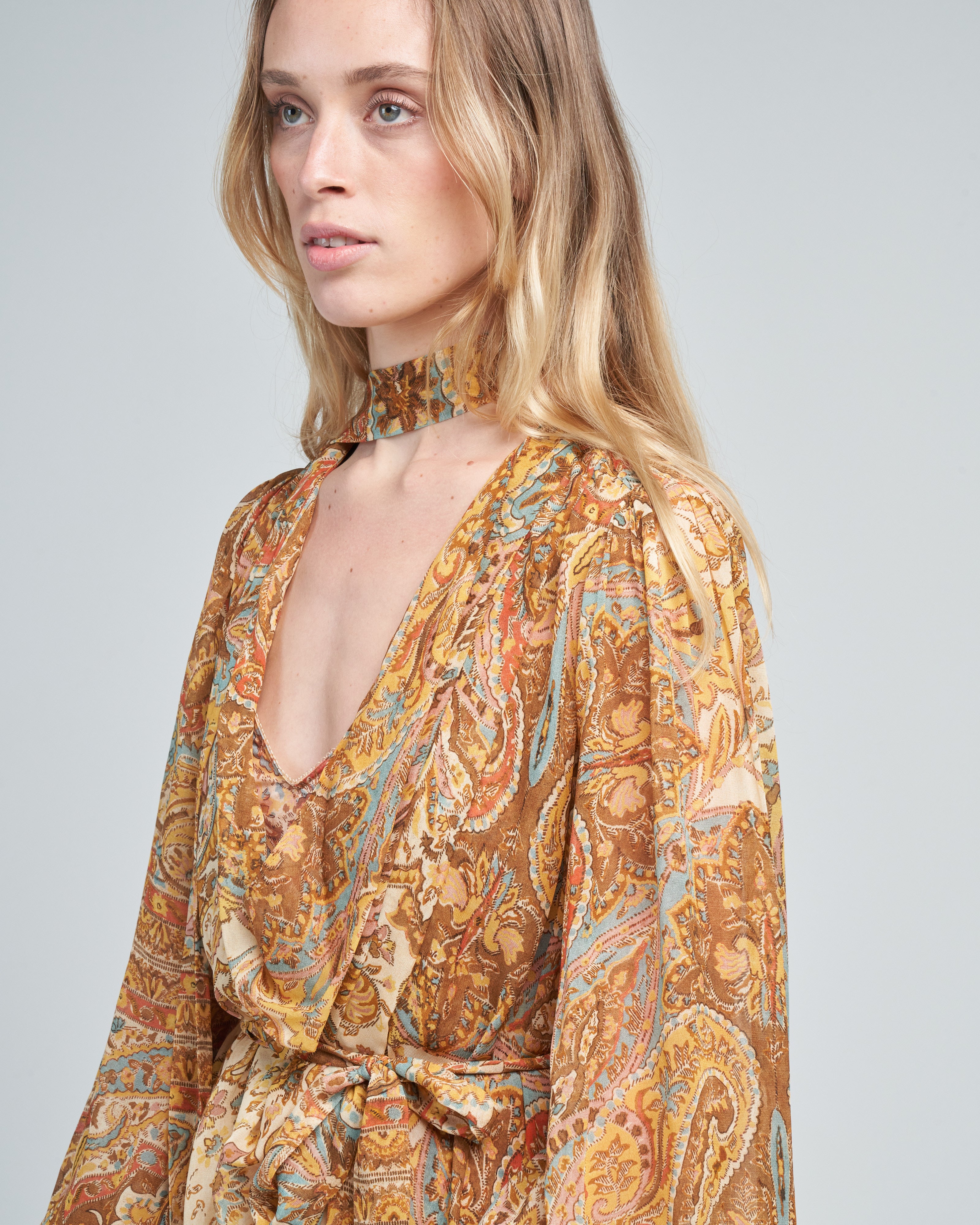 Zimmermann Sensory Billow Dress Paisley Gold Print Zimmermann Sensory Billow Dress Paisley Gold Print