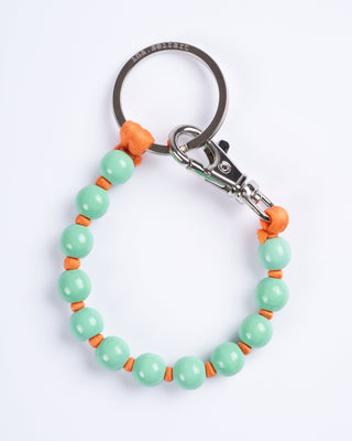 short key holder - pale green - orange