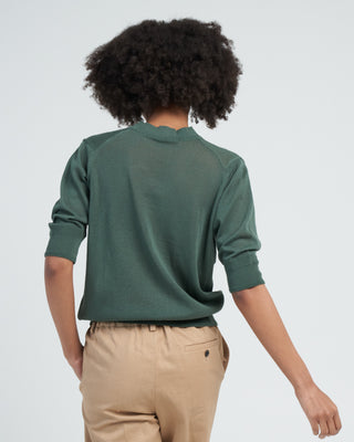 short sleeve cardigan - green