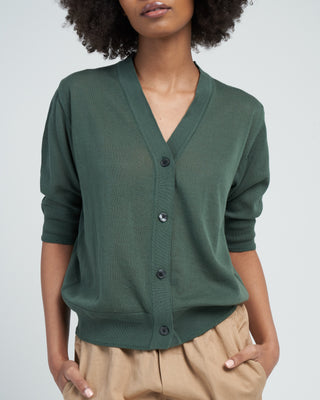 short sleeve cardigan - green
