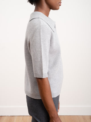 short sleeve polo sweater