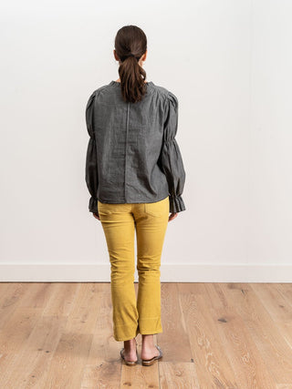 josie blouse - grey chambray