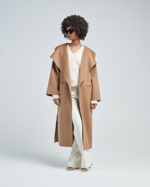 Toteme Signature Wool Cashmere Coat Camel