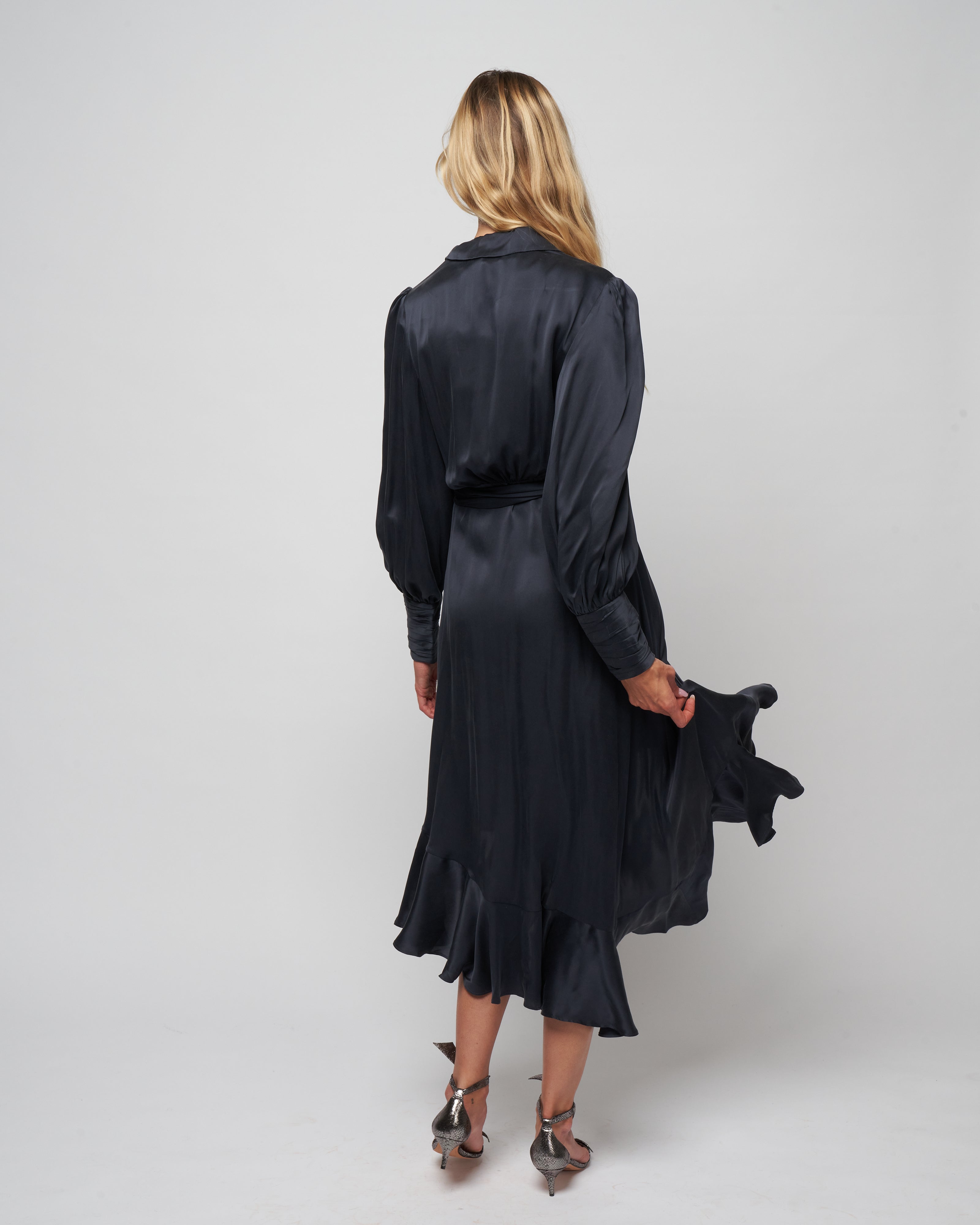 zimmermann silk folded dress Zimmermann Silk Wrap Mini Dress in Biscuit
