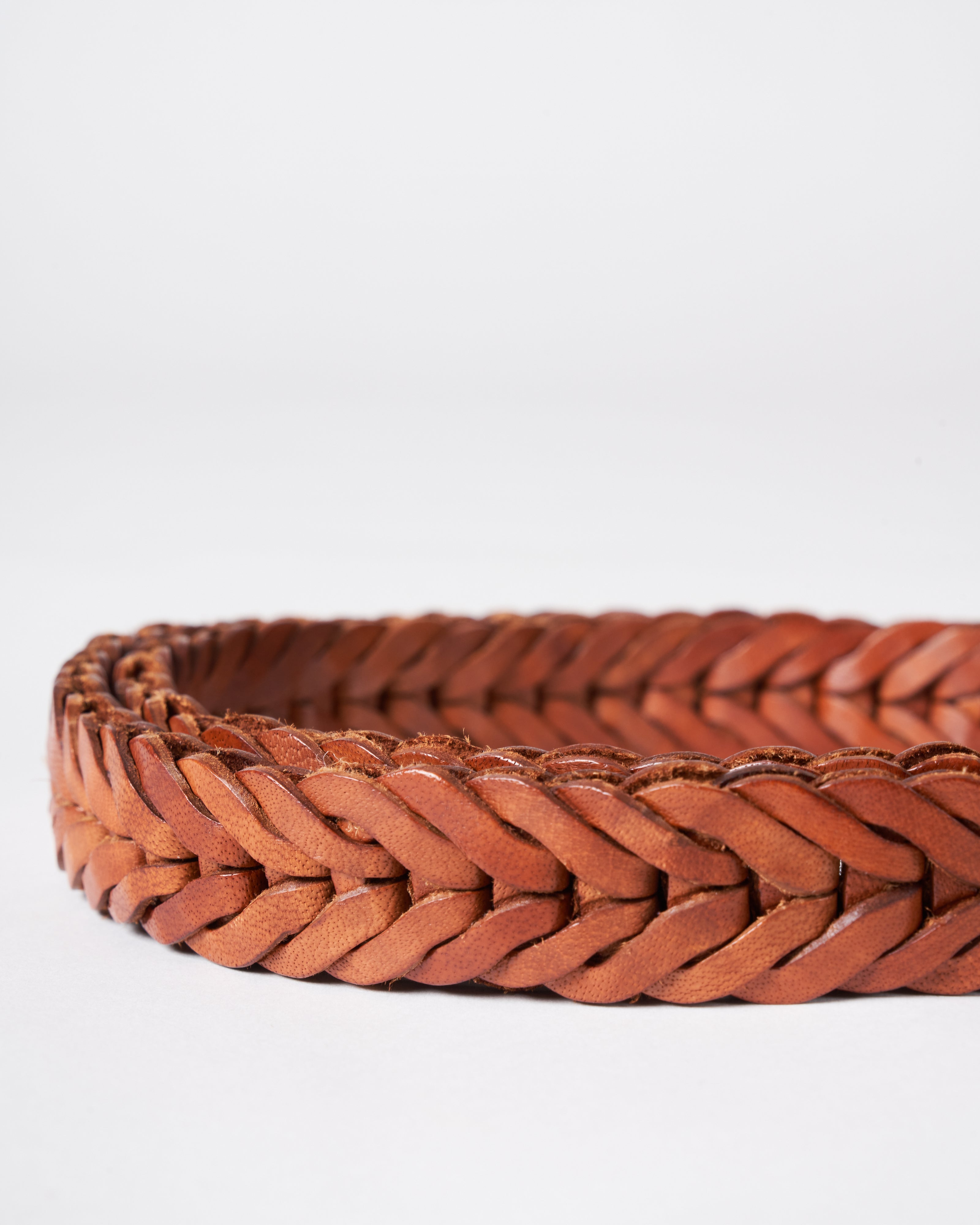 Thin Leather Belt, Brown