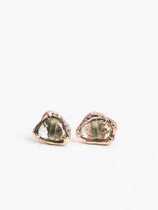 tourmaline slice earrings