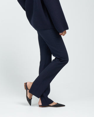 slim crepe suit trousers - navy