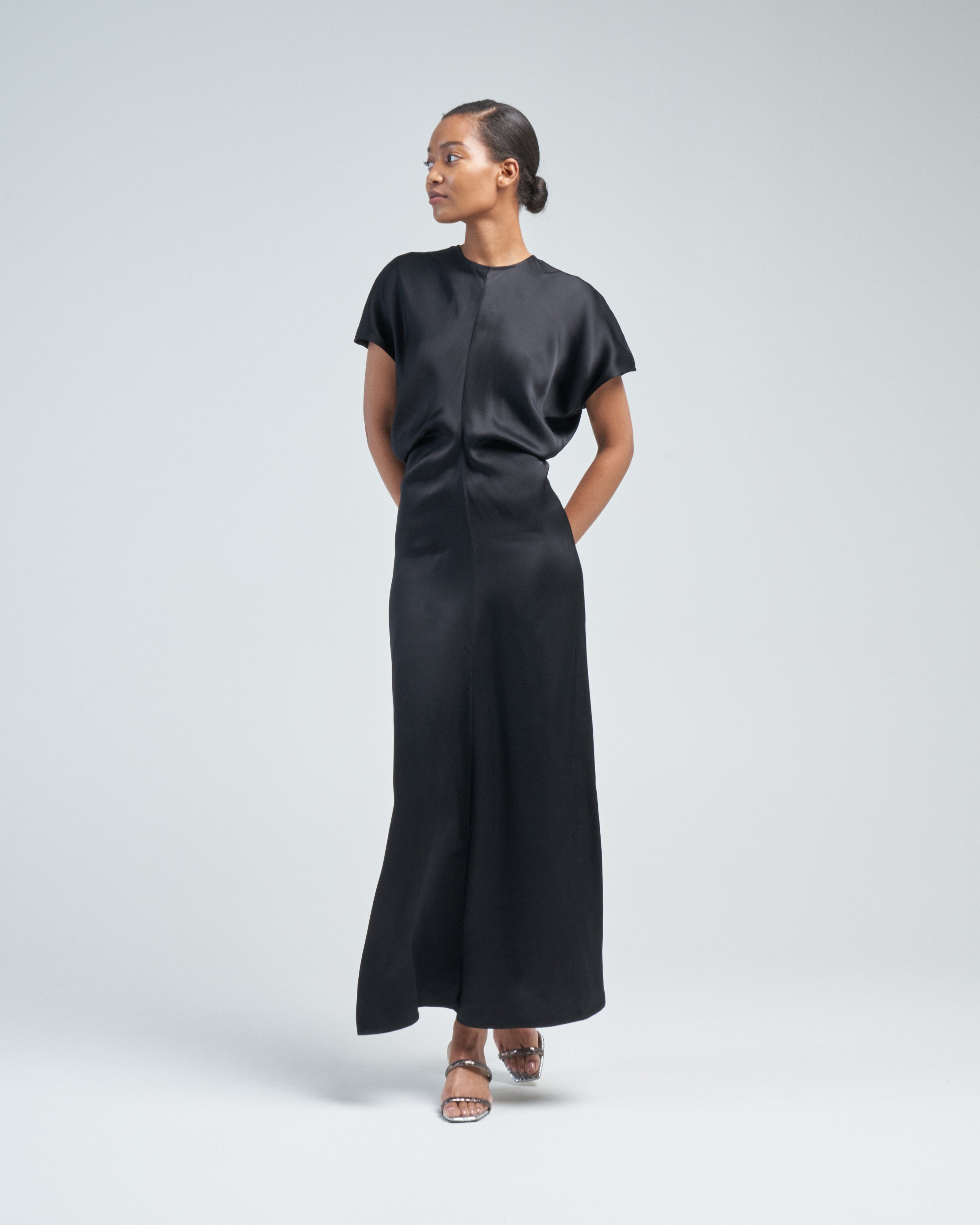 toteme slouch waist maxi dress Toteme Slouch Waist Dress Black